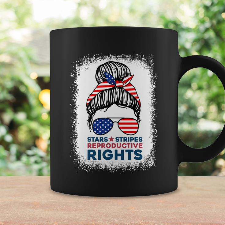 Messy Bun American Flag Stars Stripes Reproductive Rights Meaningful Gift V2 Coffee Mug Gifts ideas