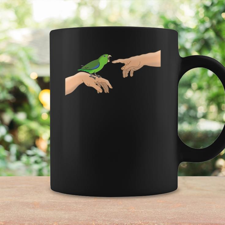 Michelangelo Angry Green Parrotlet Birb Memes Parrot Owner Coffee Mug Gifts ideas