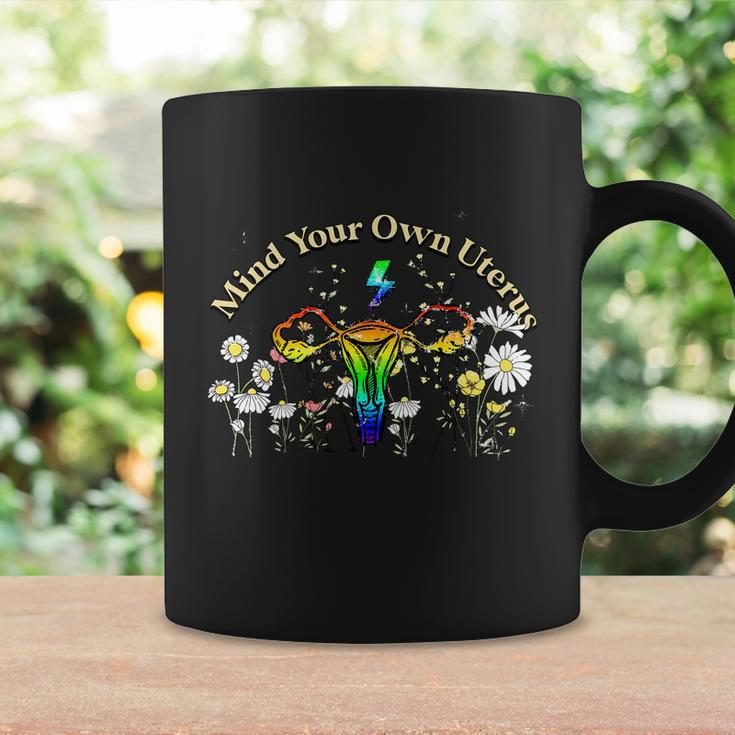Mind Your Own Uterus Floral My Uterus My Choice Feminist Coffee Mug Gifts ideas