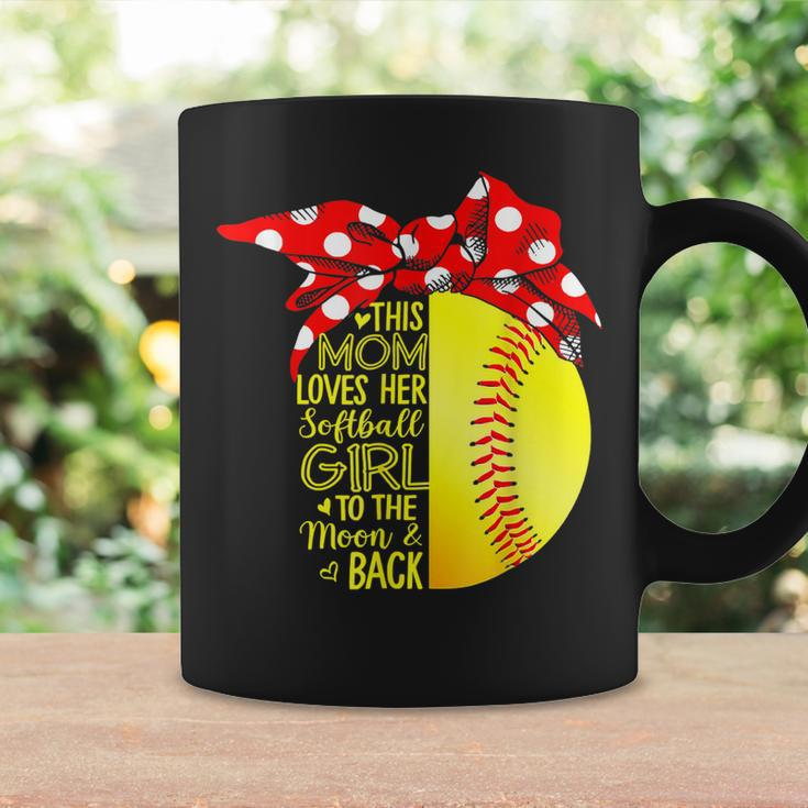 Mom Loves Her Softball Girl Baseball Bandana Mothers Day Coffee Mug Gifts ideas