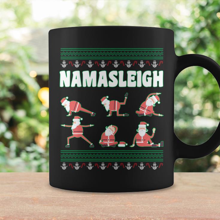 Namasleigh Santa Yoga Poses Tshirt Coffee Mug Gifts ideas