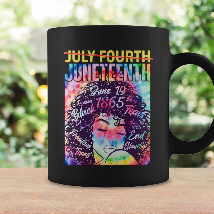 Not July 4Th Juneteenth Tie Dye African American Woman Tshirt Coffee Mug Gifts ideas