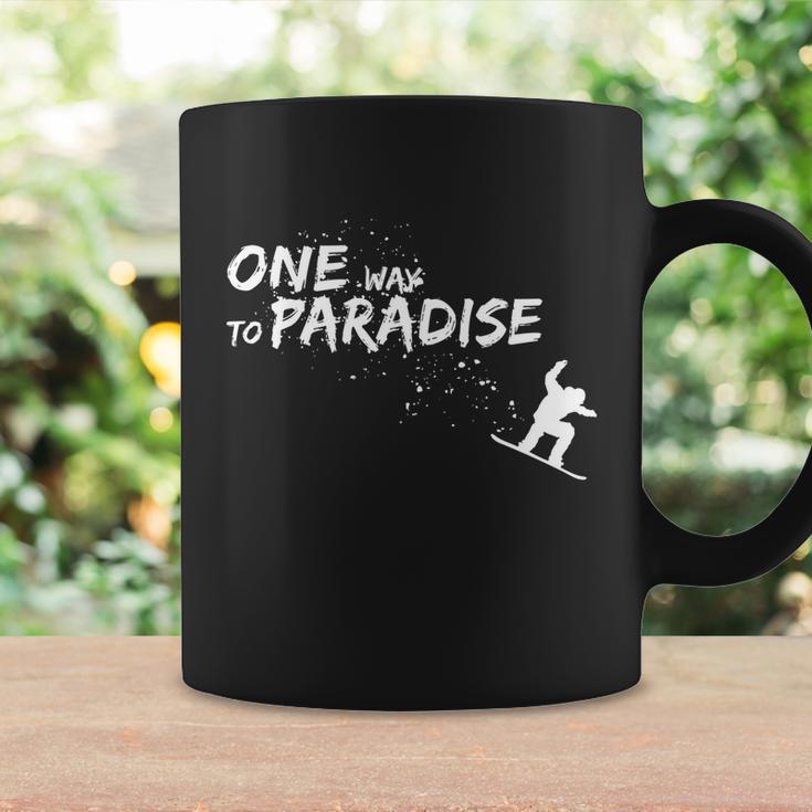 One Way To Paradise Spray Powder Free Ride With Snowboard Gift Coffee Mug Gifts ideas