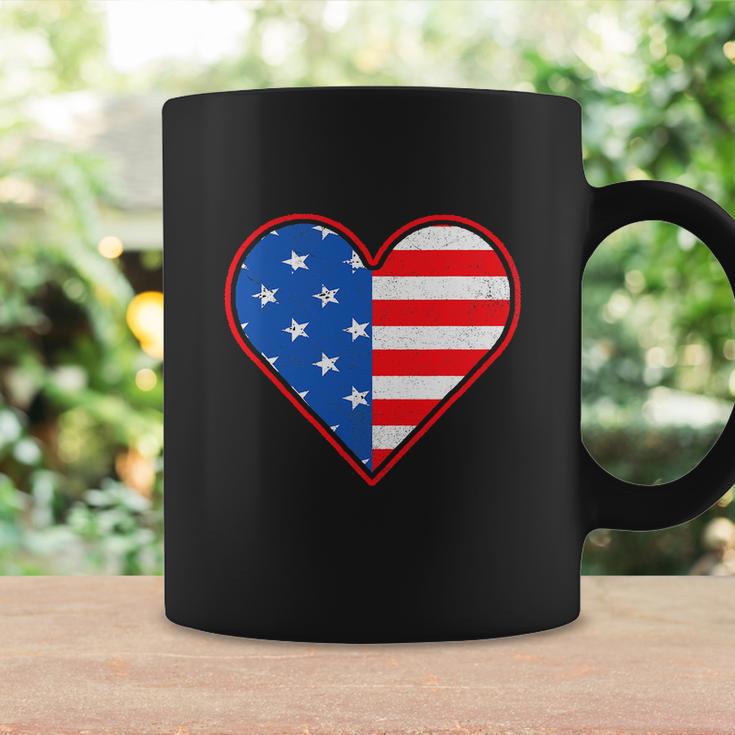 Patriotic American Flag Heart For 4Th Of July Girl Coffee Mug Gifts ideas