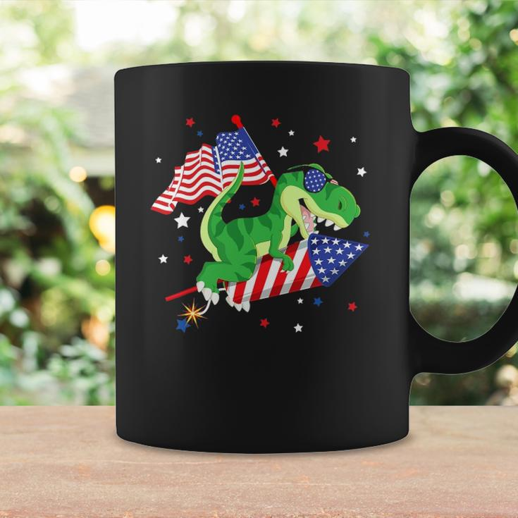 Patriotic Dinosaur Fireworks &8211 Usa American Flag 4Th Of July Coffee Mug Gifts ideas