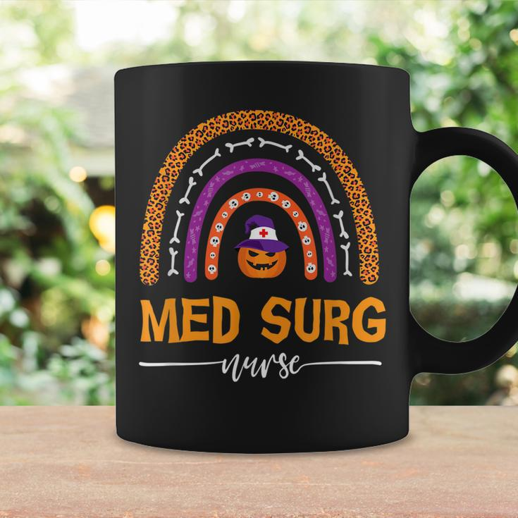 Rainbow Leopard Halloween Med Surg Nurse Jackolantern Coffee Mug Gifts ideas