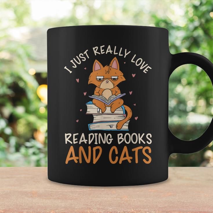 Reading Books And Cats Cat Book Lovers Reading Book Coffee Mug Gifts ideas