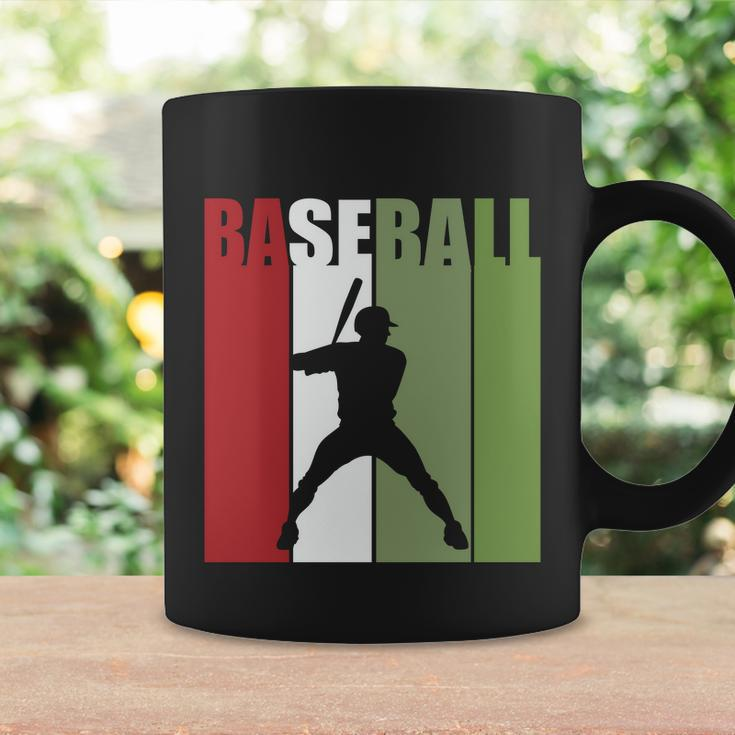 Retro Vintage Baseball Player Silhouette Baseball Lover Baseball Dad Coffee Mug Gifts ideas