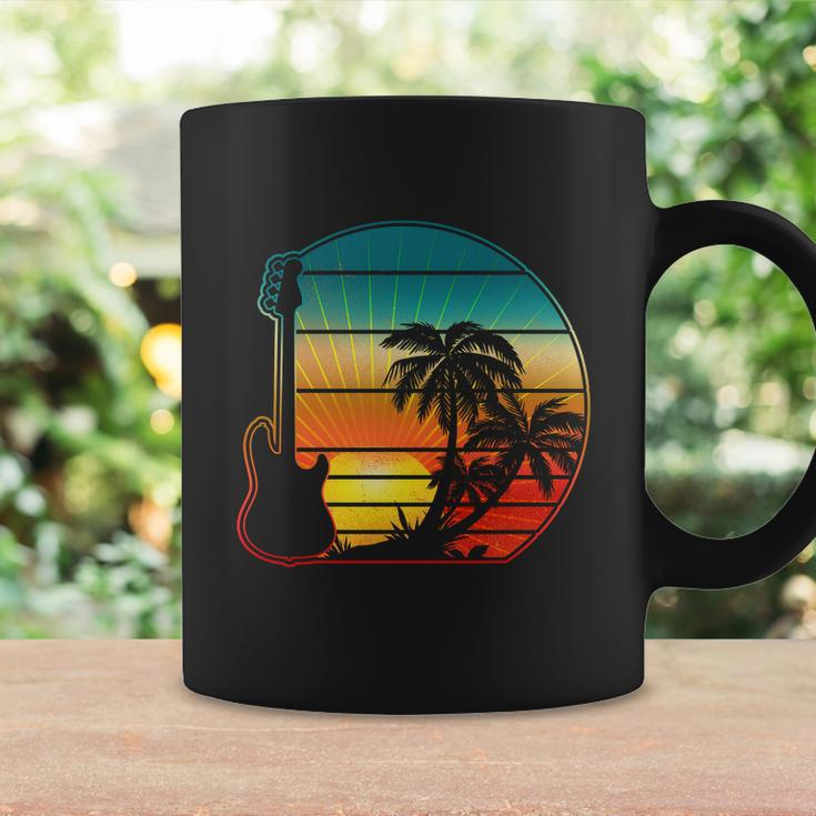 Retro Vintage Guitar Sunset Sunrise Island Coffee Mug Gifts ideas