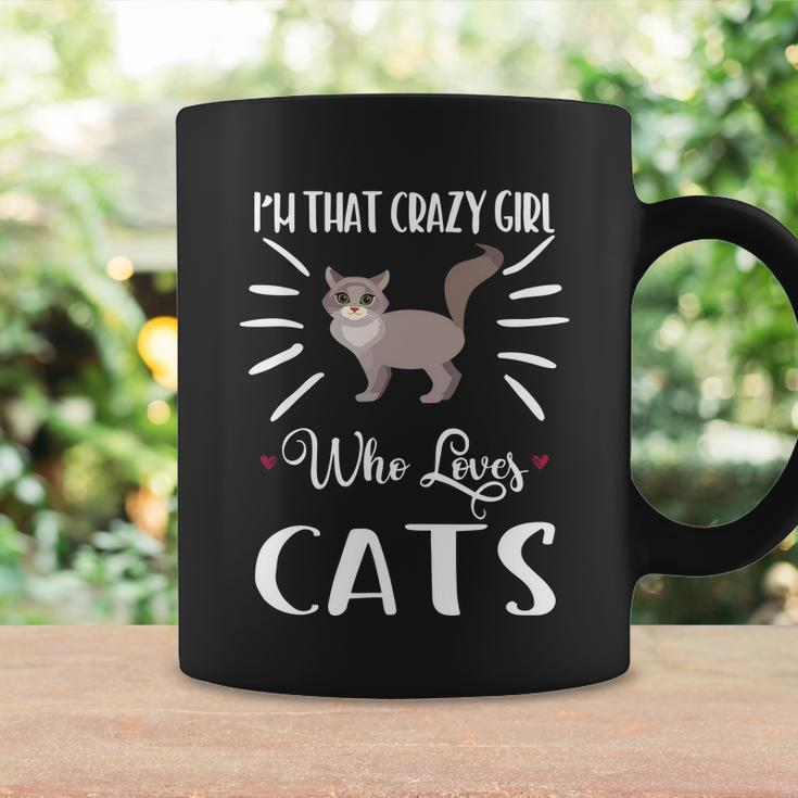 Roll Over Image To Zoom In Visit The Cat Store Im That Crazy Girl Who Loves Cat Coffee Mug Gifts ideas