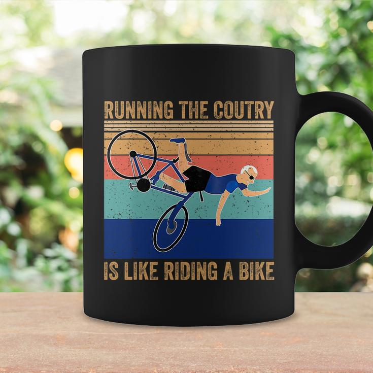 Running The Coutry Is Like Riding A Bike Joe Biden Vintage Funny Biden Coffee Mug Gifts ideas