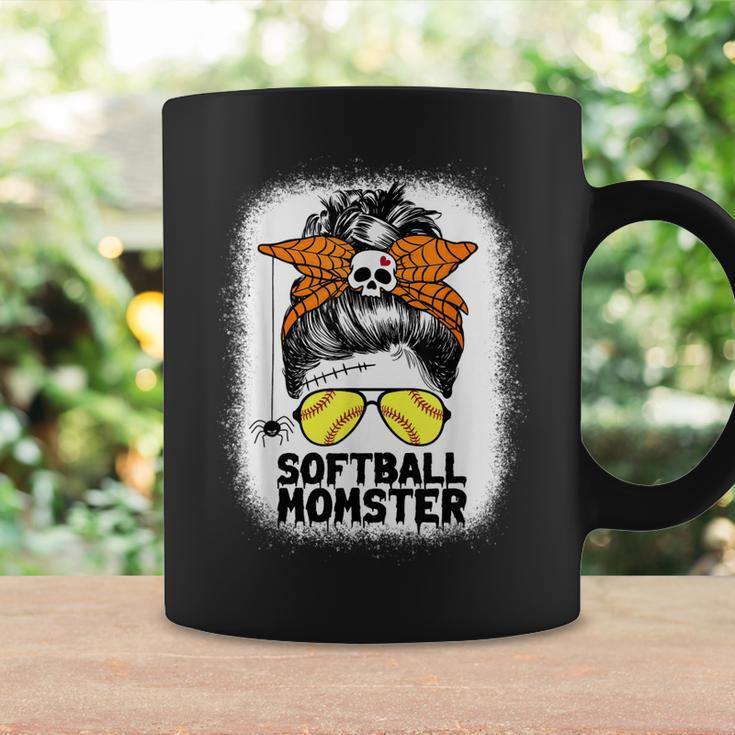 Softball Mom Life Messy Bun Halloween Women Softball Momster V2 Coffee Mug Gifts ideas