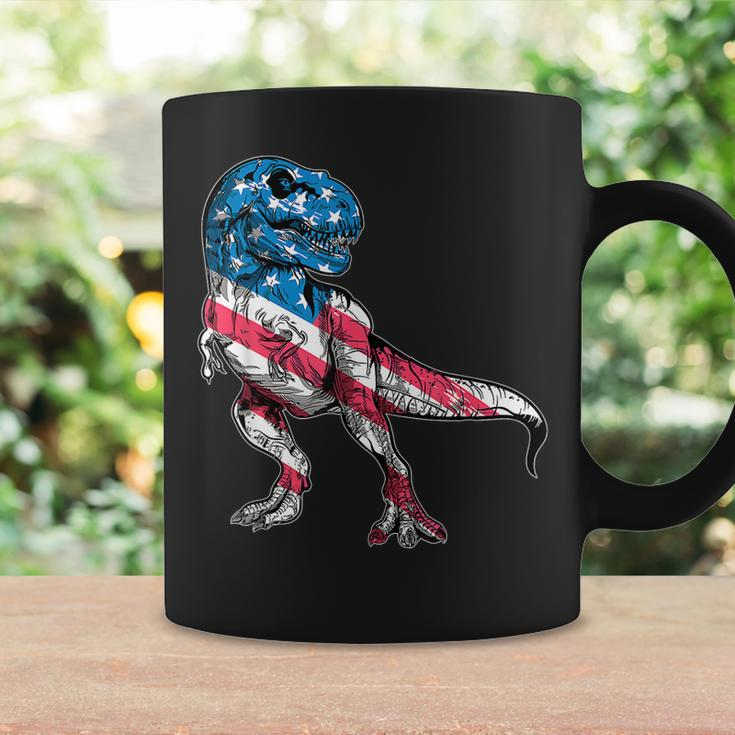 T Rex Dinosaur Cute Us Flag 4Th Of July For Boys Kids  Coffee Mug Gifts ideas