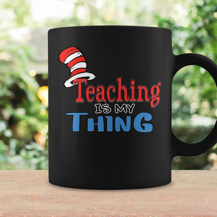 Teaching Is My Things Dr Teacher Red And White Stripe Hat Coffee Mug Gifts ideas