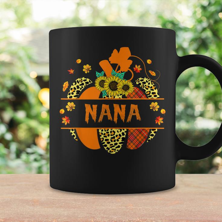 Thankful Grateful Blessed Nana Pumpkin Leopard Halloween Coffee Mug Gifts ideas