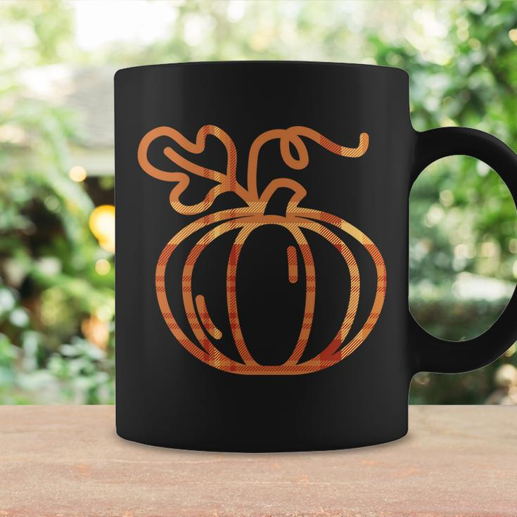 Thanksgiving Halloween Pumpkin Fall Autumn Plaid Graphic Design Printed Casual Daily Basic Coffee Mug Gifts ideas