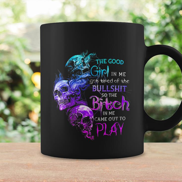 The Good Girl In Me Got Tired Of The Bullshit Skull Rose Coffee Mug Gifts ideas
