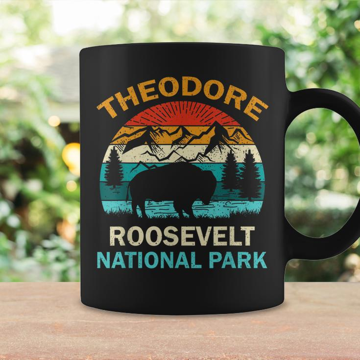 Theodore Roosevelt National Park North Dakota Buffalo Retro Coffee Mug Gifts ideas