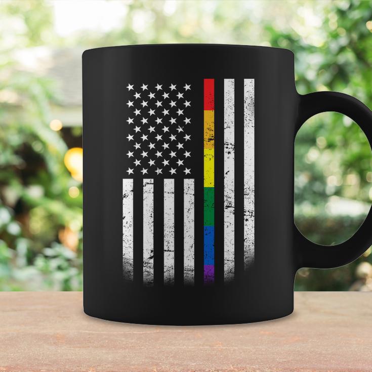 Thin Rainbow Line Lgbt Gay Pride Flag Tshirt Coffee Mug Gifts ideas