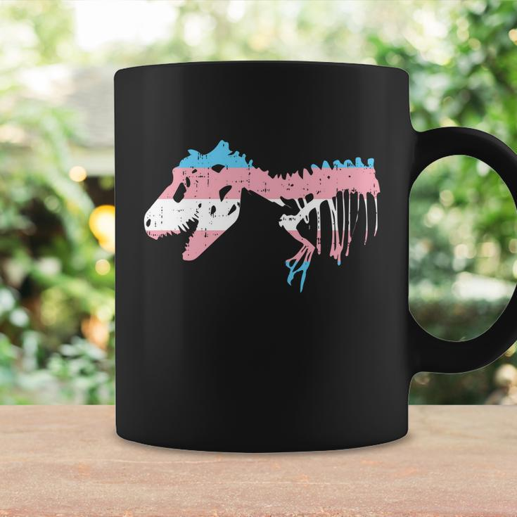 Trex Dinosaur Skeleton Transgender Trans Pride Lgbt Gift Meaningful Gift Coffee Mug Gifts ideas