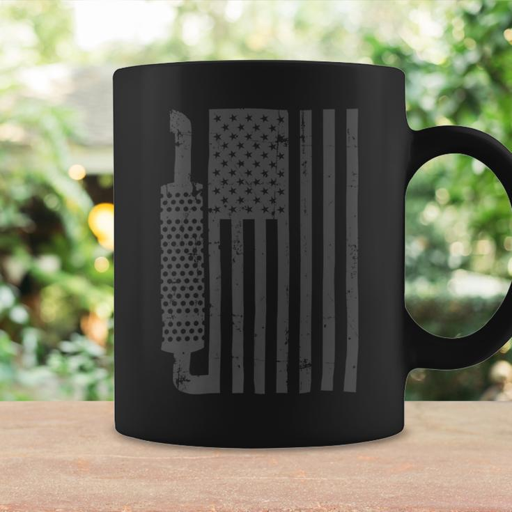 Trucker Truck Driver American Flag With Exhaust Patriotic Trucker Coffee Mug Gifts ideas