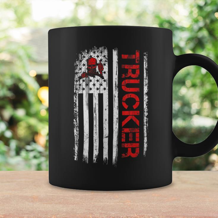 Trucker Trucker American Flag Truck Driver Shirt Truck Driver Coffee Mug Gifts ideas