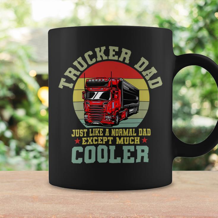 Trucker Trucker Dad Shirt Funny Fathers Day Truck Driver Coffee Mug Gifts ideas