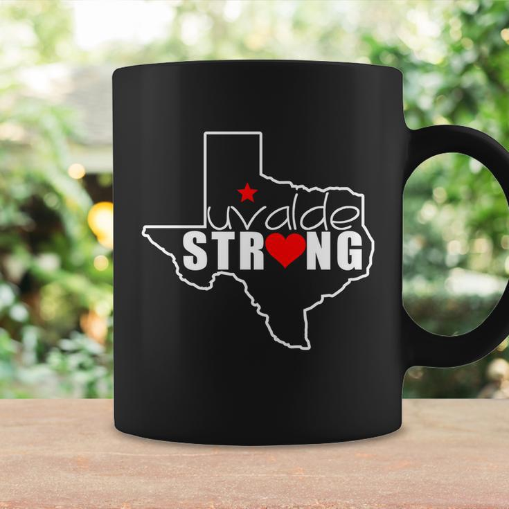 Uvalde Strong Texas Map Heart Coffee Mug Gifts ideas