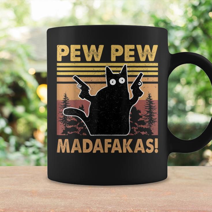 Vintage Black Cat Pew Pew Madafakas Funny Crazy Cat Lovers V2 Coffee Mug Gifts ideas