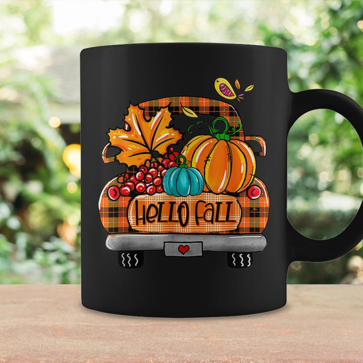 Vintage Hello Fall Pumpkin Truck Fall Truck Fall Vibes Coffee Mug Gifts ideas