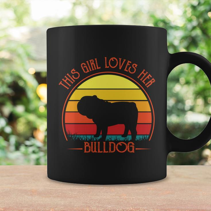 Vintage Retro This Girl Loves Her Bulldog Dog Puppy Lover Great Gift Coffee Mug Gifts ideas