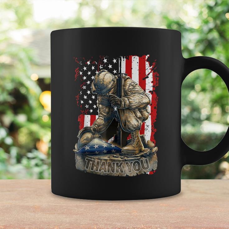 Vintage Us Flag Veteran Thank You Military Boot Memorial Day Funny Gift Coffee Mug Gifts ideas