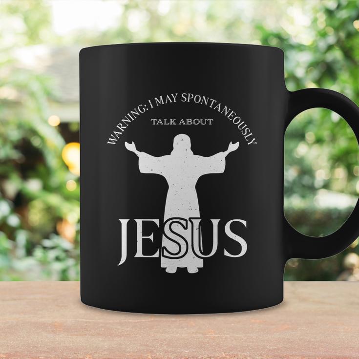 Warning I May Spontaneously Talk About Jesus Funny Religion Coffee Mug Gifts ideas