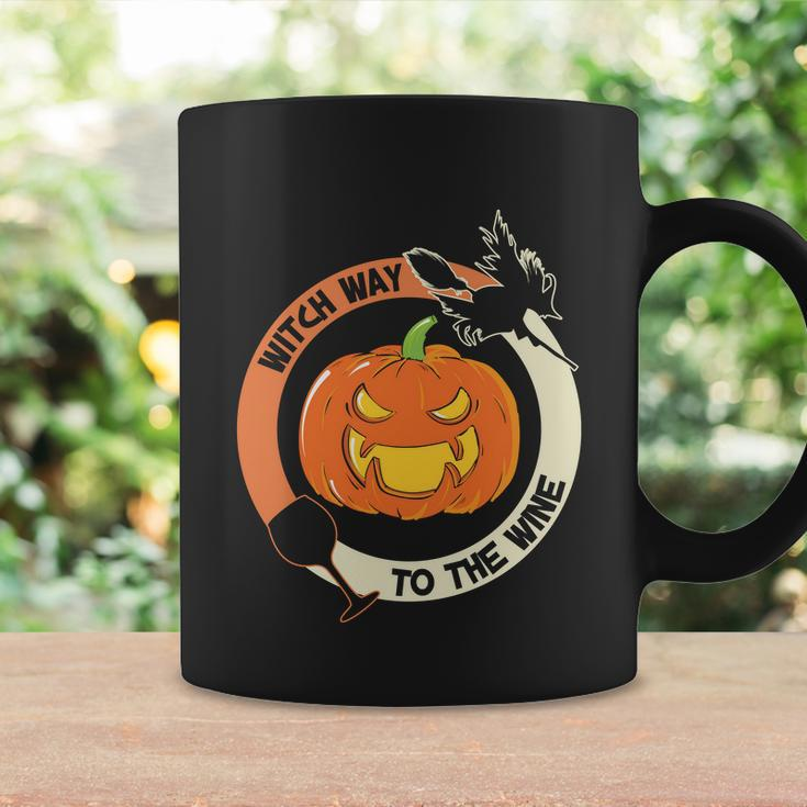 Witch Way To The Wine Pumpkin Halloween Quote Coffee Mug Gifts ideas