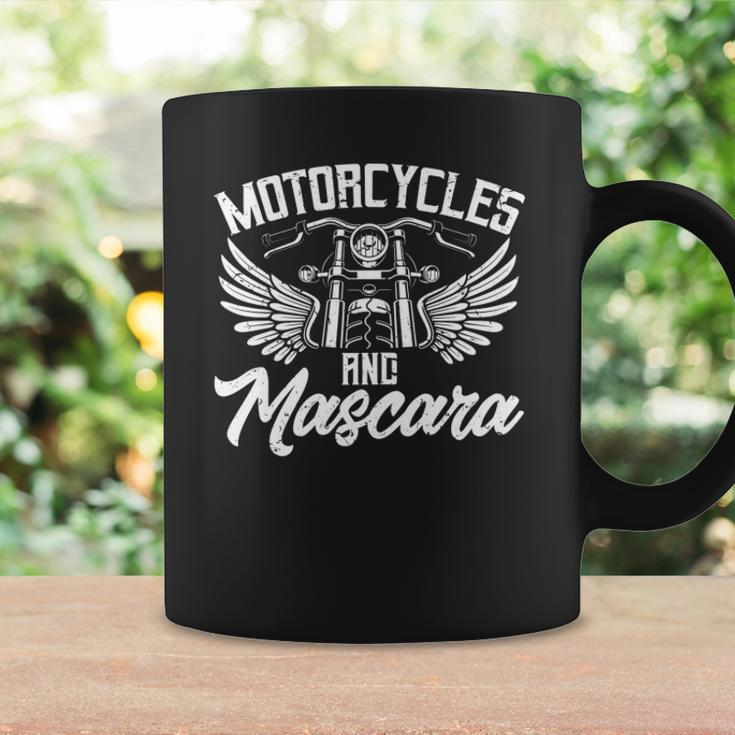 Womens Biker Lifestyle Quotes Motorcycles And Mascara Coffee Mug Gifts ideas
