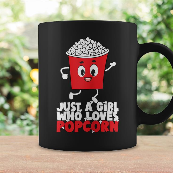 Womens Cool Just A Girl Who Loves Popcorn Girls Popcorn Lovers Coffee Mug Gifts ideas