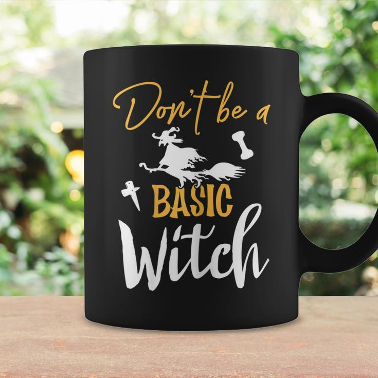 Womens Dont Be A Basic Witch Funny Halloween Fall Sarcastic Coffee Mug Gifts ideas
