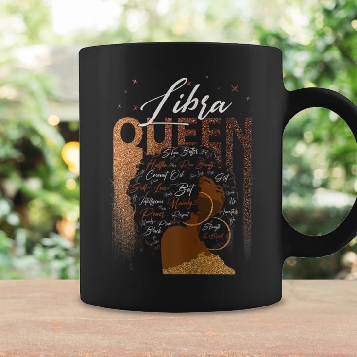 Womens Funny Libra Girl Zodiac Birthday Pride Melanin Afro Queen Coffee Mug Gifts ideas