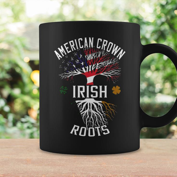 Womens Irish Pride American Grown Irish Roots  Proud  TreeIrish Flag American Flag Coffee Mug Gifts ideas