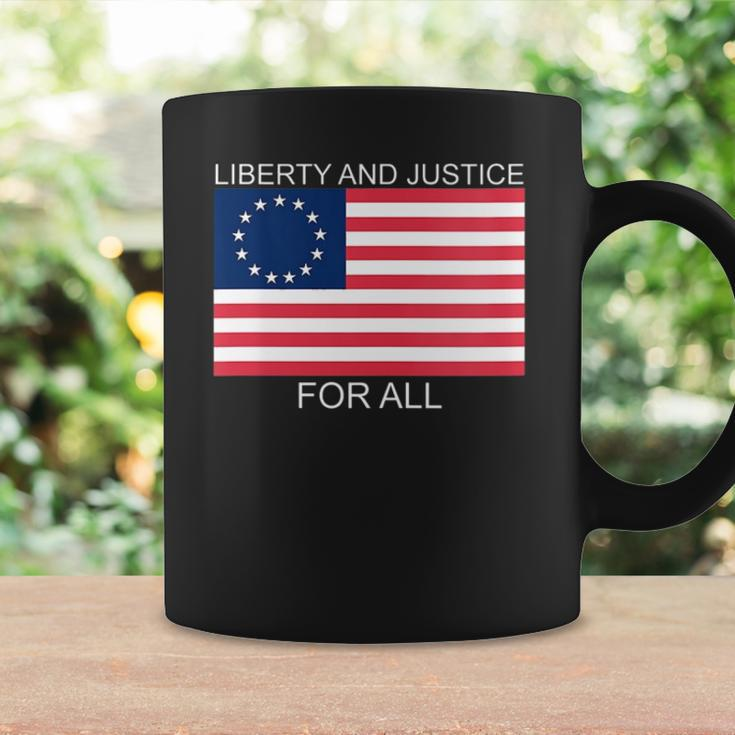Womens Liberty And Justice For All Betsy Ross Flag American Pride Coffee Mug Gifts ideas