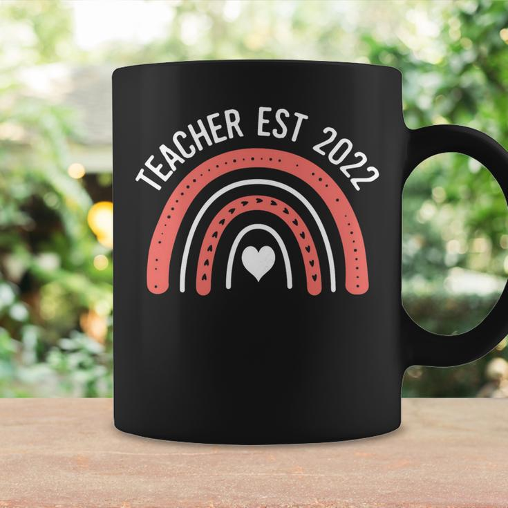 Womens Rainbow Teacher Est 2022 New Teachers Graduation Established Coffee Mug Gifts ideas