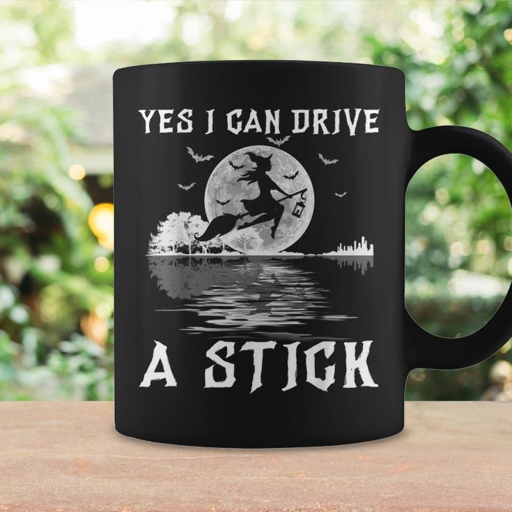 Yes I Can Drive A Stick Halloween Witch Riding Broomstick Coffee Mug Gifts ideas