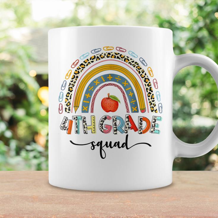 4Th Grade Squad Leopard Rainbow Girls Boys Teacher Coffee Mug Gifts ideas