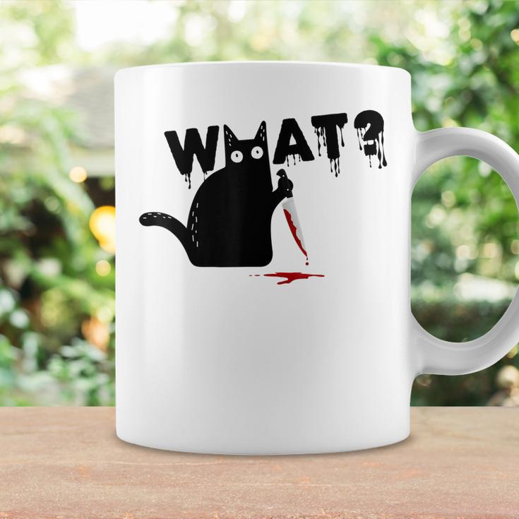 Black Cat Killer Ask What Halloween Knife Sarcasm Coffee Mug Gifts ideas