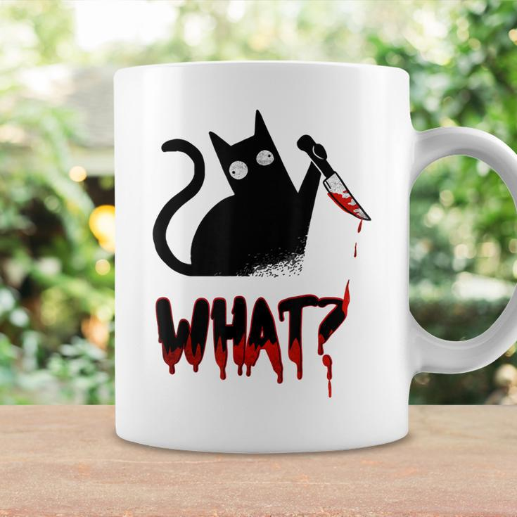 Cat What Murderous Black Cat With Knife Halloween Costume Coffee Mug Gifts ideas