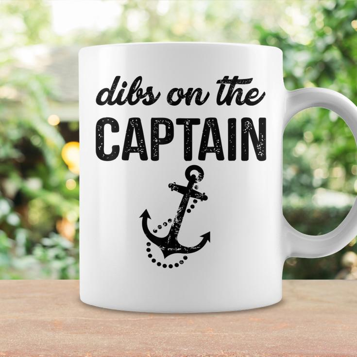 Dibs On The Captain Retro Anchor Funny Captain Wife Coffee Mug Gifts ideas