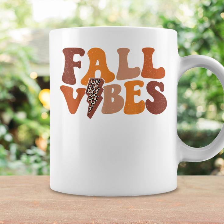 Fall Vibe Vintage Groovy Fall Season Retro Leopard Coffee Mug Gifts ideas
