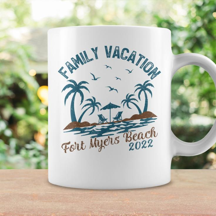 Family Vacation 2022 Palm Tree Florida Fort Myers Beach Coffee Mug Gifts ideas