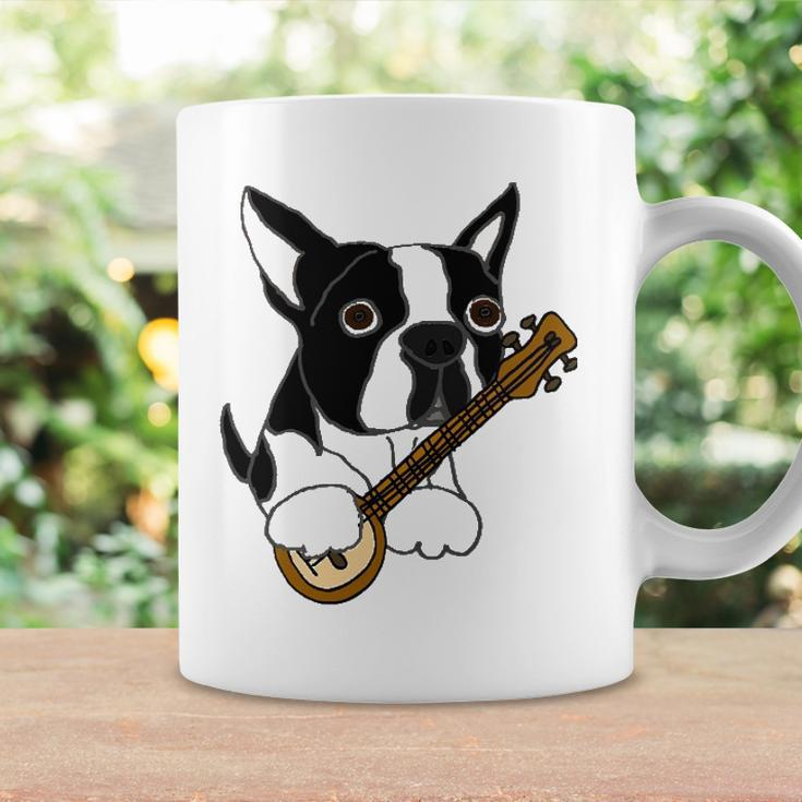 Funny Boston Terrier Dog Playing Banjo Coffee Mug Gifts ideas