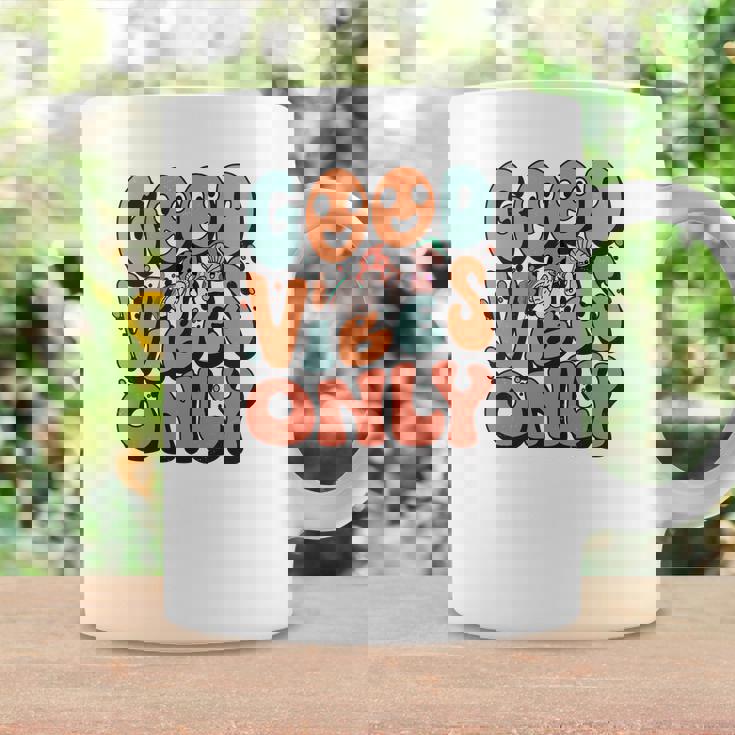 Good Vibes Only Fall Groovy Style Coffee Mug Gifts ideas